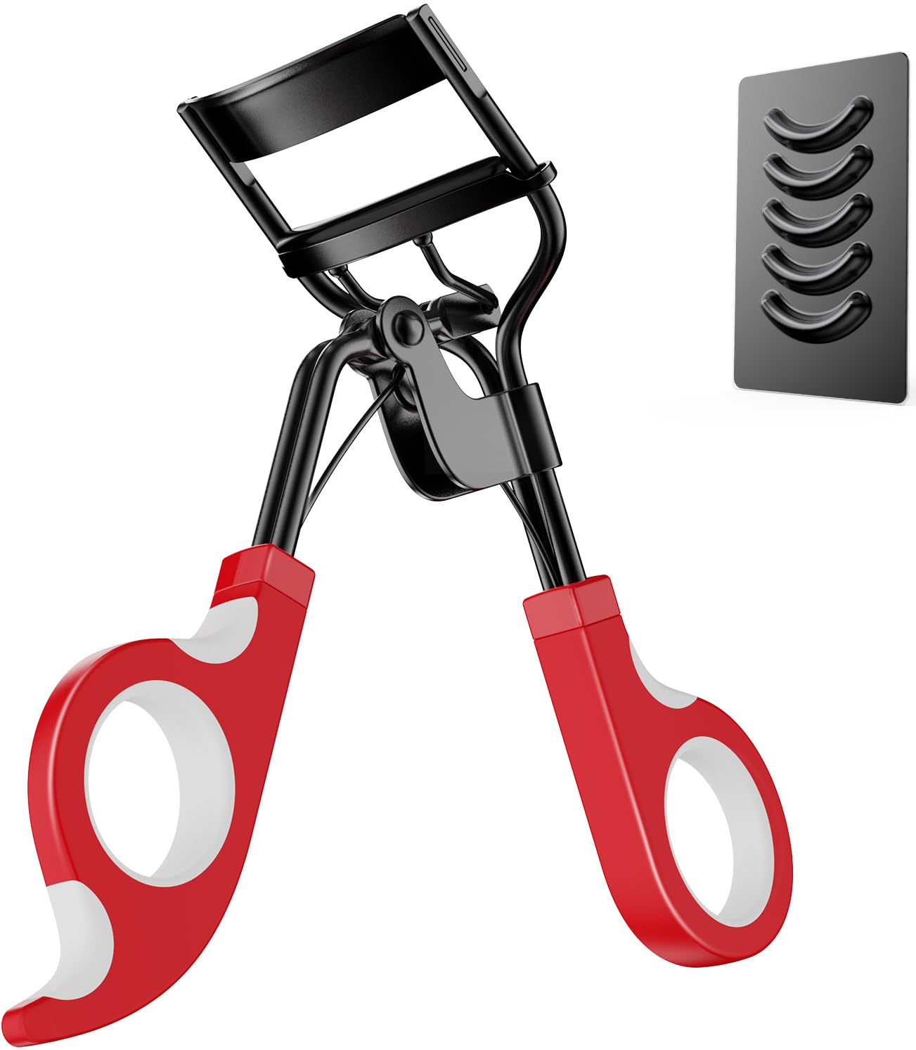 Kaasage Eyelash Curler with Pads, Lash Curler with 5 Extra Silicone Replacement Pads, Achieve Perfect Curls in 5 Seconds